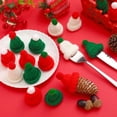 thumbnail image 5 of Dalrosia 60pcs Mini Knitting Hats and Mini Christmas Scarf Set, Mini Knitting Doll Hat Scarf Santa Knit Hat Scarf Christmas Tree Ornaments for DIY Craft Art Doll Decoration, 5 of 7