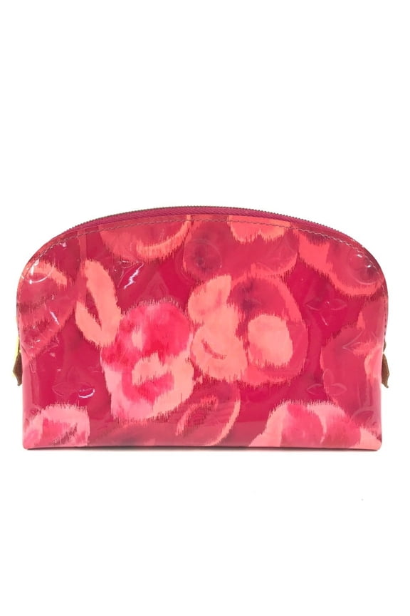 Pre-Owned LOUIS VUITTON M90045 Monogram Vernis Cosmetic Pouch with Ikat Flower... (Good)