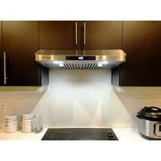 AMZCHEF Range Hood Insert 30 Inch 900 CFM with 9 Speed Fan,Convenient Gesture Touch Control, ETL Listed, 3W LED Light Strip with Touch Control, Baffle Filters,Charcoal Filters