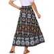 thumbnail image 3 of Falda Maxi Ruffle Boho de Cintura Alta Floral para Mujeres INSPIRE CHIC XL Negra, 3 of 7
