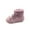 Pink, variant on Warm Fur Lined Snow Boots for Women Comfortable Genuine Suede Short Lace Up Ankle Winter Thermal Boots Brown 24