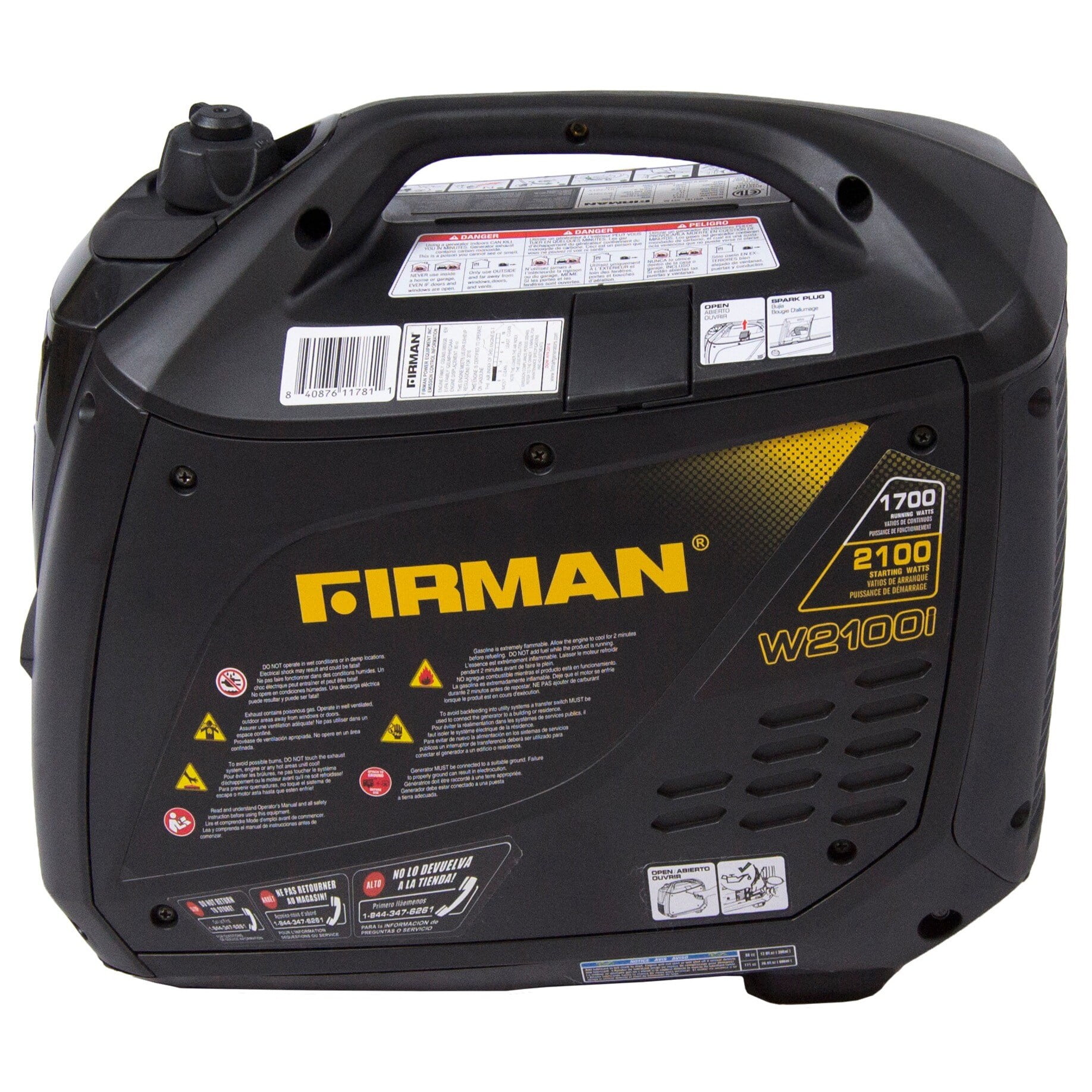 Firman W01781 1700/2100 Watt Portable Gas Inverter