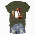 thumbnail image 5 of TOWED22 Halloween Shirt for Women Funny Ghost Costume Tshirts Halloween Short Sleeve Graphic Tee Tops(AG,L), 5 of 6