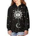thumbnail image 2 of DISNIMO Sun and Moon Zip Up Hoodie Boys Galaxy Hoodie Kids Zipper Sweatshirt for Boys Hooded Zip Up Sweatshirts Size 11-13 Girls Hooded Jackets Hoodie Teenager Child Hooded Jacket Polyester Hoodie, 2 of 7
