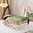thumbnail image 6 of Homewish Watercolor Gradient Zipper Queen Comforter Set with Fitted Sheet and 2 Pillowcases,Mid-Century Geometric Zipper Bedding Set,Cream Pink,Reversible,4pcs, 6 of 8
