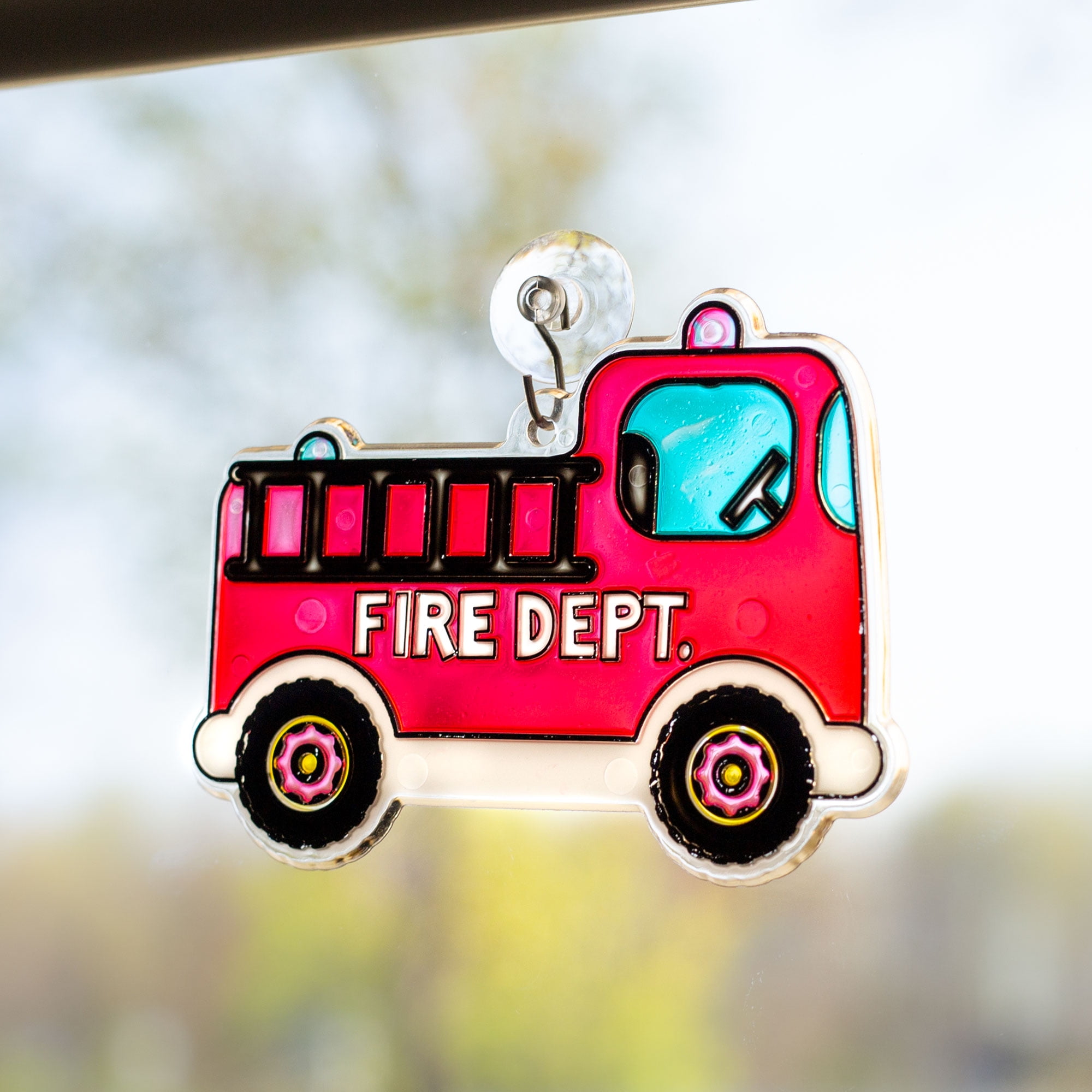 Hello Hobby Ready-to-Paint Fire Truck Suncatcher