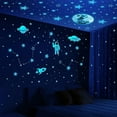thumbnail image 5 of ZMKIAG Noctilucent Astronaut Star Wall Stickers, Glow in the Dark Moon Solar System Wall Stickers, Galaxy Planets Wall Stickers for Kids, Girls Boys Room Decorations for Bedroom, 5 of 7