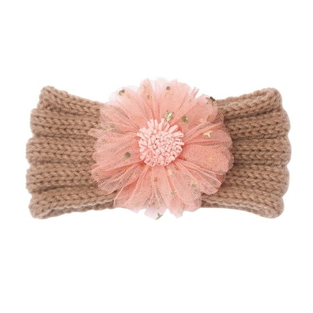 

Sweet Baby Hair Accessories Toddler Baby Boys Girls Stretch Knitted Flower Knotted Hairband Headwear Headband