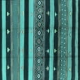 thumbnail image 1 of Ahgly Company Indoor Square Solid Turquoise Blue Modern Area Rugs, 6' Square, 1 of 4