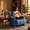 Blue, variant on Peispie Modern Linen Accent Chair with Lumbar Pillow, Comfy Armchair with High-Density Foam. Upholstered Reading Chair for Living Room, Bedroom, Small Spaces, Beige