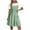 Green-Womens Dresses, variant on Women's Summer Dresses Short Sleeve T Shirt Patchwork Fake Two-Piece Dresses High Waist A-Line Tiered Midi Dress
