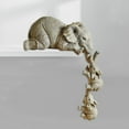 thumbnail image 2 of Estatuilla de , artesanía a mano, hogar, , talla, estatua de animal SM SunniMix Figurilla de elefante, 2 of 8