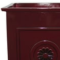 thumbnail image 2 of Southern Patio Colony 16 Inch Square Resin Outdoor Planter Urn, Oxblood Red, 2 of 9