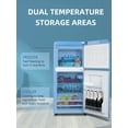 thumbnail image 4 of 3.5 Cu.ft Compact Refrigerator, Retro Mini Fridge with Freezer, Small Drink Chiller with 2 Door Adjustable Mechanical Thermostat for Home, Office,Dorm or RV Blue, 4 of 15