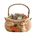 thumbnail image 1 of EIMELI Bunny Pot de Plantes Succulentes Style Rustique en Céramique avec Poignée, 1 of 15