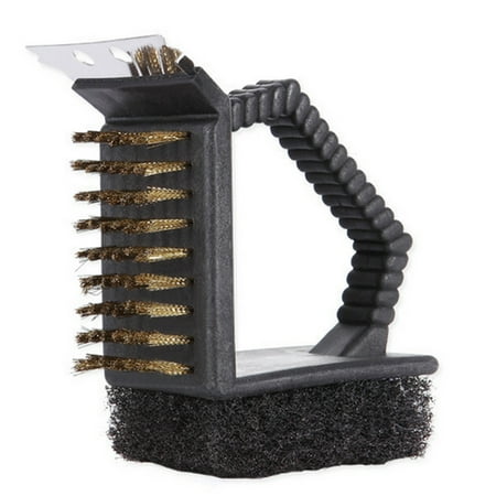 Triple Barbecue Grill Brush Multi-function Copper Steel Cleaning Brush Barbeque Cleaner