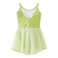 thumbnail image 2 of MSemis Kids Girls Ballet Dance Dress Gymnastics Leotard Tulle Tutu Skirt Dancewear Light Green 11-12, 2 of 7