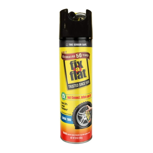 Fix-A-Flat S60430 Aerosol Emergency Flat Tire Repair and Inflator, for Large Tires, Eco-Friendly Formula, Universal Fit for All Cars and Small Trucks/SUVs, 20 oz. (Pack of 1)
