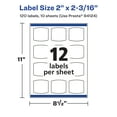 thumbnail image 6 of Avery Matte Clear Arched Square Labels, 2" x 2-3/16", 120 Total, 6 of 10