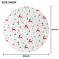thumbnail image 6 of White Christmas Reindeer and Tree Pattern Round Tablecloth 60"x60",Wrinkle Wipeable Table Cloth for Kitchen Dining Room Picnic Patio Party, 6 of 6