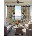 thumbnail image 6 of Grey Easter Kitchen Curtains Spring Watercolor Bunny Flower Leaf Wood Grain Cafe Short Curtains for Bathroom Blackout Window Curtain Small Window Treatment Drapes for Bedroom Living Room 42"x45"x2, 6 of 9