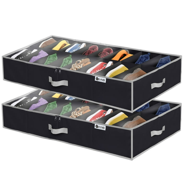 Under Bed Shoe Storage Organizer HOLDN STORAGE Tear Resistant with Transparent Cover Walmart