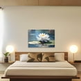 thumbnail image 4 of ZHONGYUTONG Zen Canvas Wall Art Lotus Flower Picture Prints Water Lily Nature Spa Painting Bathroom Artwork for Meditation Spiritual Room Decor (28.00" x 42.00"), 4 of 6