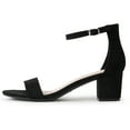 thumbnail image 5 of J. Adams Daisy Block Heel Sandals, Ankle Strap Block Heel Open Toe Dress Shoes, Chunky Heels for Women, 5 of 8