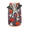 thumbnail image 2 of QLUEWX Halloween Dog Clothes, Funny Pumpkin Ghost Bat Printed Pet Vest, Cute Puppy Cosplay Costume, Holiday Outfit for Teddy Dogs Daily Party Dress Up, White/XL, 2 of 6