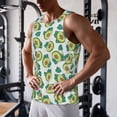 thumbnail image 5 of Fuzoiu Avocado Sleeping Print Men's Workout Tank Tops,Sleeveless Gym Shirt Quick Dry,Fitness Bodybuilding T-Shirt,Muscle Athletic Workout Tee-3X-Large, 5 of 7