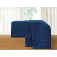 thumbnail image 3 of Elegant Comfort Luxury Queen Sheet Set - Silky Soft Microfiber, Deep Pocket, Wrinkle & Fade Resistant, Navy Blue, 3 of 6