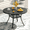 Black, variant on Vicllax Outdoor Patio Dining Table, 41" Round Outdoor Metal Table with Umbrella Hole, Black