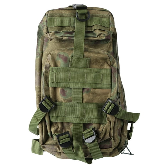 KAKOWELY camouflage backpack Military Tactical Backpack Small Rucksacks Hiking Bag Outdoor Trekking Camping Tactical Molle Pack Men Tactical Combat Travel Bag 20-35L (Camouflage Green)