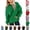 04-Green, variant on Annhoo Girls Long Sleeve Oversized Sweatshirts Kids Basic Solid Color Hoodies Fall Baggy Casual Tops with Pocket
