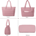 thumbnail image 3 of Puffer Tote Bag for Women, Large Shoulder Bag Handbag Work Travel 15.6" Laptop Bag, Quilted Computer Briefcase for Teacher Nurse Trolley Sleeve, Lightweight Puffy Soft Handbags for Beach, Gym, 3 of 7