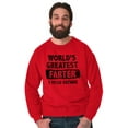 thumbnail image 4 of World's Greatest Farter Funny Fathers Men's Big & Tall Crewneck Sweatshirt Brisco Brands 2X, 4 of 5