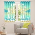thumbnail image 3 of Erosebridal Hawaii Beach Curtains, Sea Ocean Themed Blackout Curtains for Bedroom Living Room, Coastal Beach Theme Window Curtains & Drapes, Summer Vacation Style Darkening Curtains 42"X63", 3 of 5