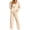 Beige, variant on Women's Plus Size Zip Hoodie and Wide Leg Pants Set, Fleece Lined 2-Piece Tracksuit Loungewear
