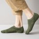 thumbnail image 3 of Calcetines tobilleros con parte inferior de toalla para hombre, de silicona de color sólido, antideslizantes, desodorantes, de algodón de color sólido, para primavera y verano, calcetines invisibles, 3 of 3