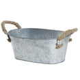 thumbnail image 6 of MOQIN Galvanized Oval Planter Tubs for Outdoor Plants -Rustic Metal Bucket Planters Succulent Plant Container with Handles, Galvanized Planter Tub Bucket for Indoor Garden Decor, 6 of 6