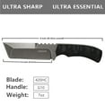 thumbnail image 2 of Oerla Olhm-012 Tactical Small Cleaver Fixed Blade Knife 3.6 inch Blade with Black G10 Handle, 2 of 2