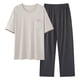 thumbnail image 1 of Ceisia Men's Plus Size Loose Fit Modal Cotton Crew Neck T-Shirt & Long Pants Set - Breathable Soft Casual Two-Piece Loungewear Gifts, 1 of 5