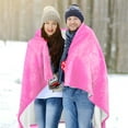 thumbnail image 5 of Catalonia Sherpa Wearable Blanket Poncho for Adult Women Men, Wrap Blanket Cape with, Pink, 5 of 5
