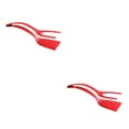 thumbnail image 1 of kurtrusly Comfortable Handle Tongs For Convenient Flipping Multi-functional Nylon Double Sided Spatula Turner Easy red 2Set, 1 of 6