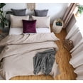 thumbnail image 4 of KASENTEX Coverlet Quilt Set-Pre Washed-Luxury Microfiber Soft Warm Bedding-Solid Colors Bedspread-Contemporary Floral Design, QUEEN + 2 Standard Shams, CAMEL, 4 of 8