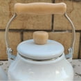 thumbnail image 7 of Vintage Enamel Whistling Tea Kettle - Thickened Stovetop Whistle Kettle for Gas/Electric, Small White Coffee Pot, Easy Pour Spout & Comfortable Handle, Rust-Free Water Boiler, 7 of 7