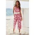 thumbnail image 3 of LASCANA Women's Wrap Look Jumpsuit Smocking, 3 of 5
