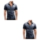 thumbnail image 4 of Camisa de mezclilla Minnieouse para hombre Muscle Fit Azul oscuro 2XL, 4 of 6