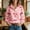 Pink, variant on Heart Blouses for Women Valentine Long Sleeve Button Up Dressy Lapel Collared Shirts Cute Casual Outfits