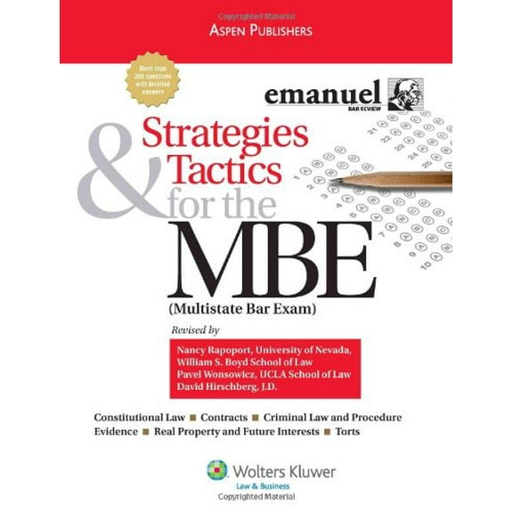Pre-Owned Strategies & Tactics for the MBE: Multistate Bar Exam (Paperback) 0735570639 9780735570634